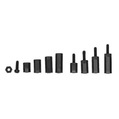 M2 M3 Nylon Screw Black Hex Screw Nut Nylon PCB Standoff Assortment Kit 600Pcs