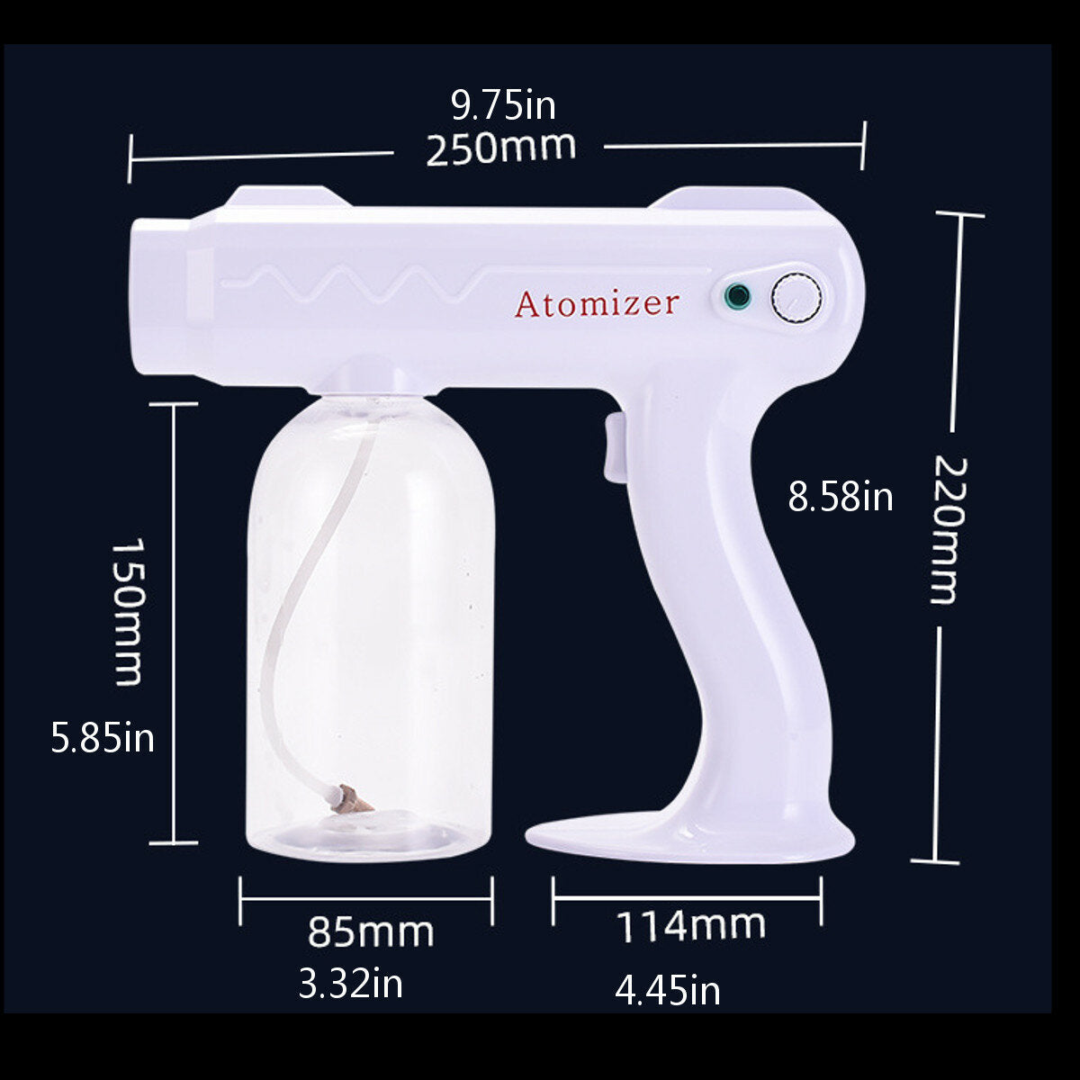 800ML Bluu-ray Nano Steam Sterilization Spray Wireless Machine Disinfection Handheld Lithium Battery Fog Machine Hair Care Tools