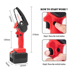 Portable Electric Saw Woodworking Chain Saw Tree Pruning Tool for 18V Makita/Izumi Battery