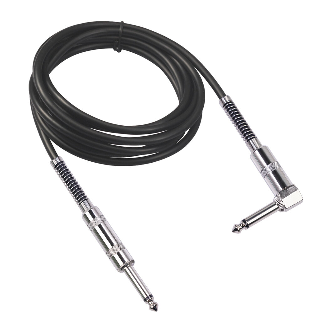 Electric Guitar Cable Dual Heads 1.8/3/6/10m Musical Instrument Audio Cable Line with Spring 6.35mm
