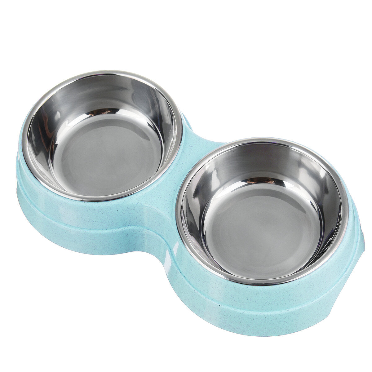 Stainless Steel Double Bowls Pet Food Water Bowl Cat Dog Puppy Feeder Pet Water Food Dish