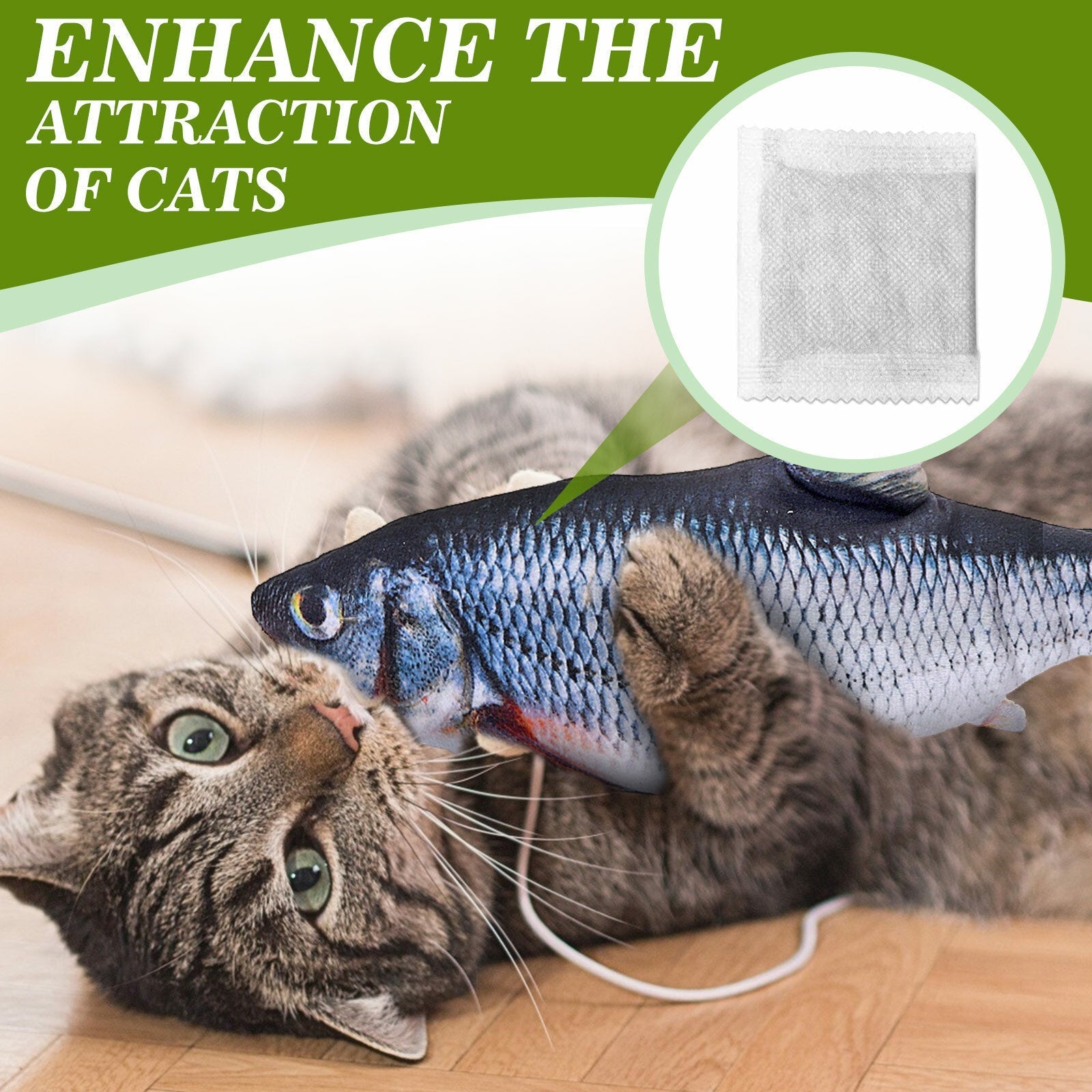 Moving Fish Cat Toy Soft and Comfortable Plush Material Easy to Clean Enhancing Interaction with Pets