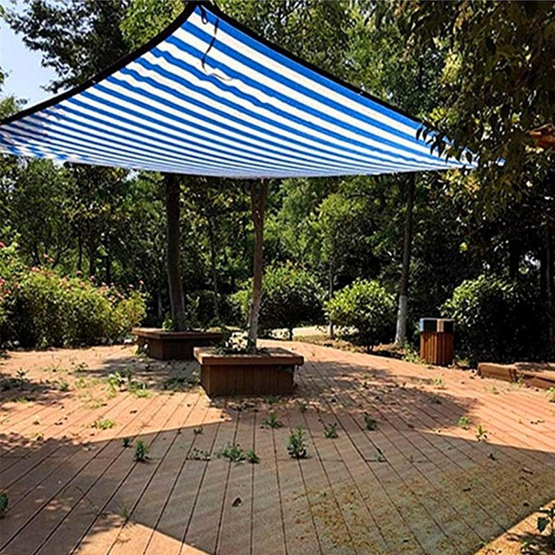 100GSM HDPE Rectangle Sun Shade Sail Anti-UV Outdoor Patio Garden Tent Sunshade Net With 5m Rope
