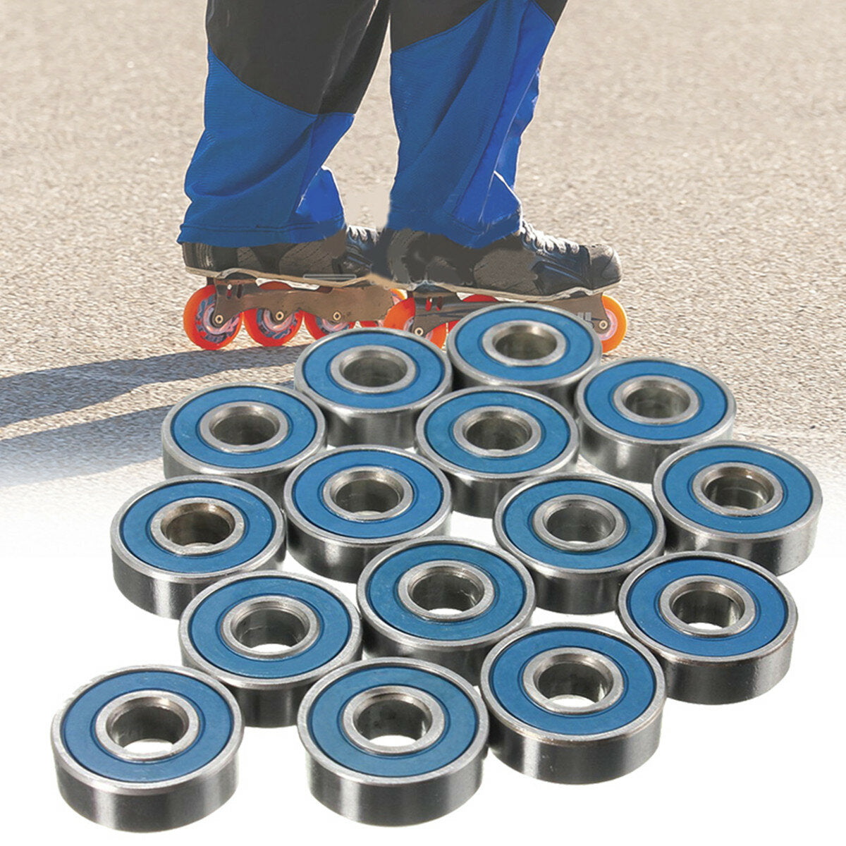 100pcs 608RS Bearing ABEC-9 Ball Bearing Carbon Steel Skateboard Wheel Bearings