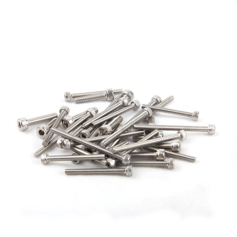 M3SH10 50Pcs M3 304 Stainless Steel 10-20mm Hex Socket Cap Head Screw Bolts Nut Optional Length