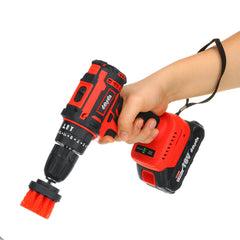 18V Cordless Brushless Impact Drill Driver Electric Hammer Drill Screwdriver 25+3 Gear Torque