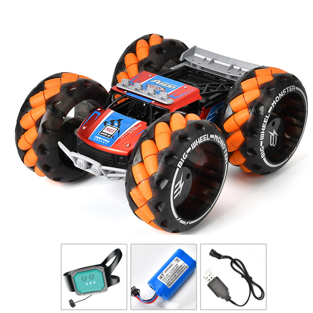 1/10 2.4G 4WD RC Stunt Car Gesture Sensor Watch Control Lighting Music High Speed Off-Road Truck Models