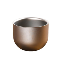 1 pc 150ml Water Cup Pure Titanium Camping Travel Portable Tea Cup Double Anti-scalding Cup