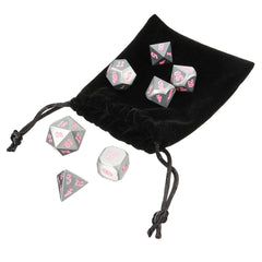 7Pc Solid Metal Heavy Dice Set Polyhedral Dices Role Playing Games Dice Gadget RPG