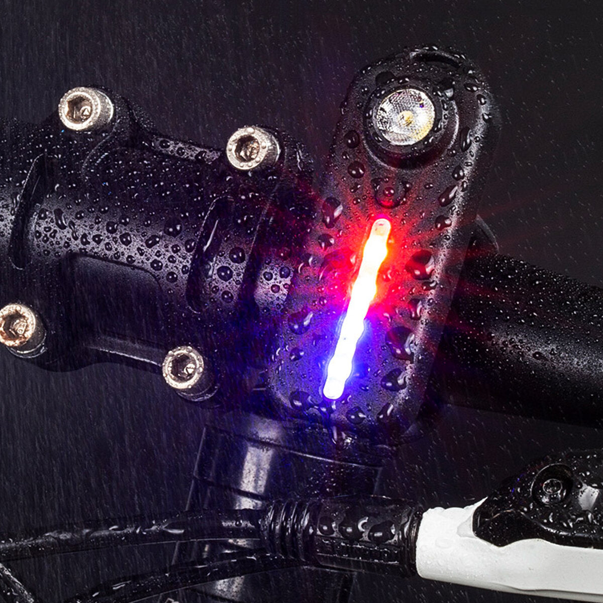 Multi-function Red&Blue Warning Light USB Charging Bicycle Tail Light LED Waterproof Police Shoulder Clip Light Helmet Lamp