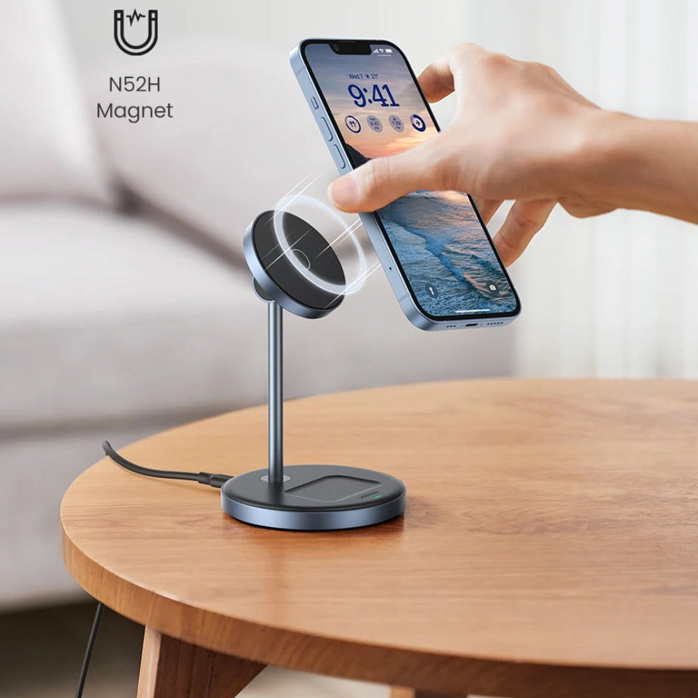 20W Magnetic Wireless Charger Stand 2-in-1 for iPhone 15/14/13 Pro Max & AirPods