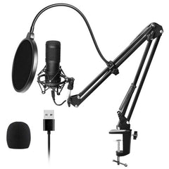 192KHz/24Bit Metal USB Microphone Set Condenser Live Record Wired Computer
