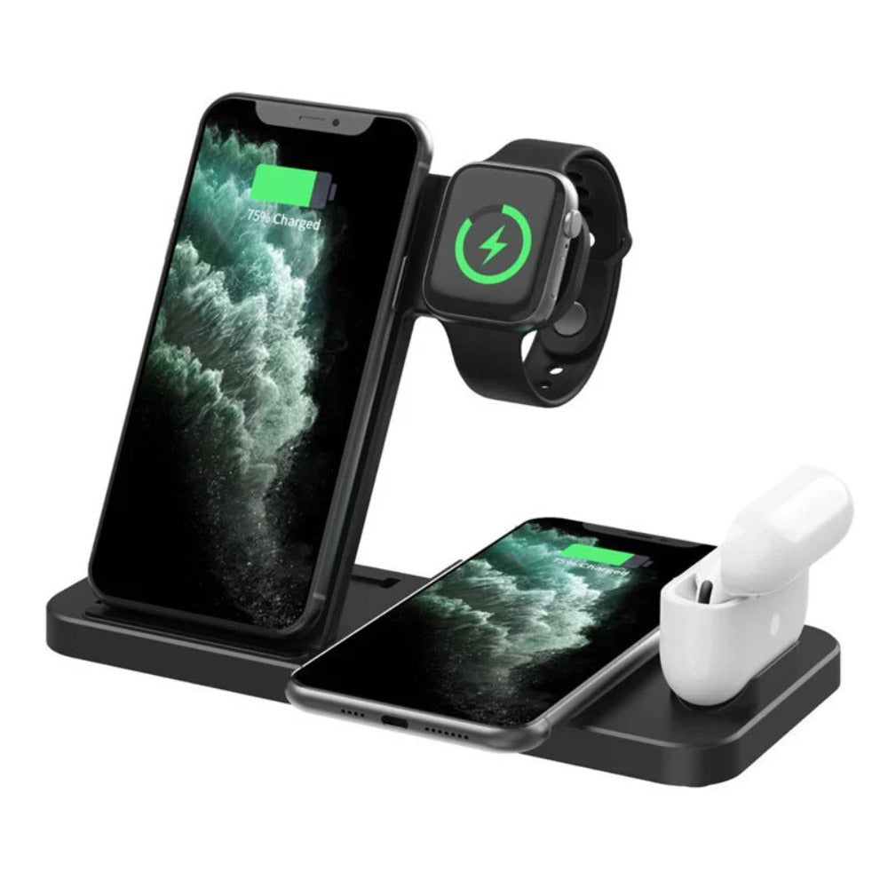 Fast Wireless Charger Dock for iPhone 15, Samsung, Hui, Earbuds, Smart Watch