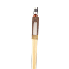 1/8 Size Brazilwood Violin/Fiddle Bow Round Stick W/ Plastic Grip White Horsehair Well Balance