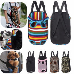 S-XL Size Adjustable Pet Puppy Dog Cat Net Canvas Backpack Front Tote Carrier Travel Shoulder Bag