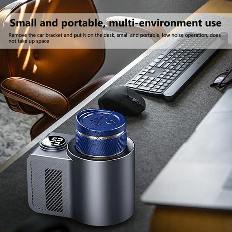 Smart 2-in-1 Car Cup Holder: Electric Beverage Warmer & Cooler for Travel