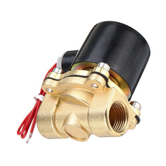 1/2 Inch Brass Electric Solenoid Valve AC 220V/DC 12V/DC 24V Normally Closed Water Air Fuels Valve