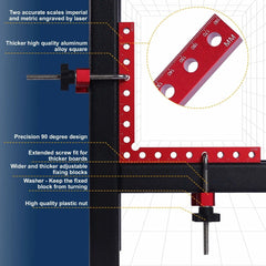 2-Pack 180mm Right Angle Clamps, Aluminum Alloy Positioning Squares for Woodworking