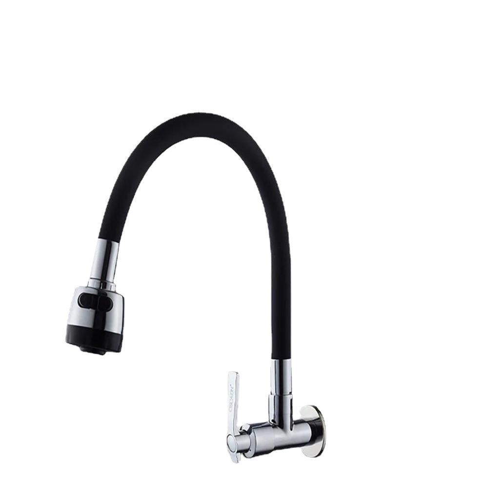 Bathroom Basin Sink Faucet 360 Degree Rotatable Spout Single Handle Cold Tap Wall Mounted