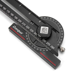 Multifunctional Gauge Ruler CNC-Machined Anodized Aluminum Flexible Scale Marking Gauge with Slide Stop for Woodworking