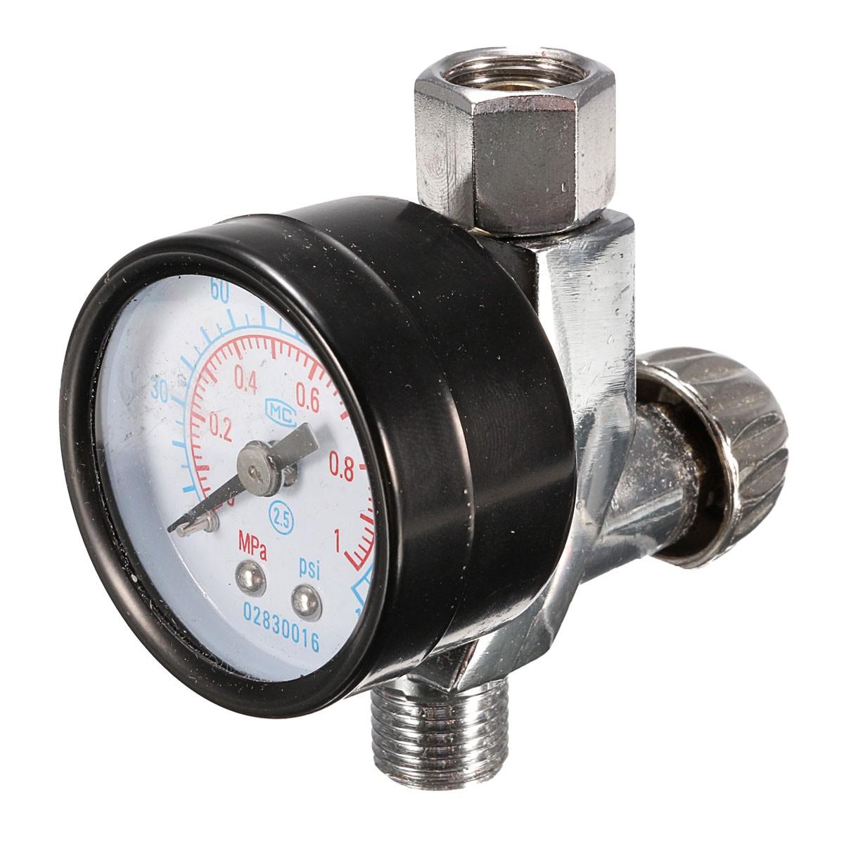 1/4 Inch Air Spray Gun Pressure Gauge Air Regulator