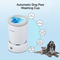 Automatic Dog Paw Cleaner USB Charging Dog Paw Washer Cup Portable Pet Paw Cleaner with Soft Silicone Bristles, Dog Foot Washer for Dog and Cat Grooming with Muddy Paws