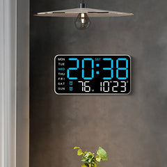 Multifunctional LED Digital Wall Clock - Borderless, Hanging or Standing Display for Living Room