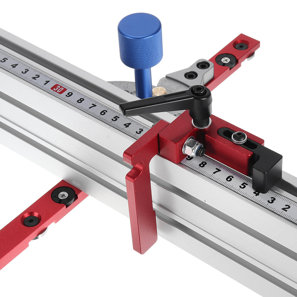 Suitable for Dewei HaiWei Miter Gauge System 450mm 0-90 Degree Angle with 600/800mm Aluminum Alloy Fence and Stop Sawing Assembly Ruler for Table Saw Router