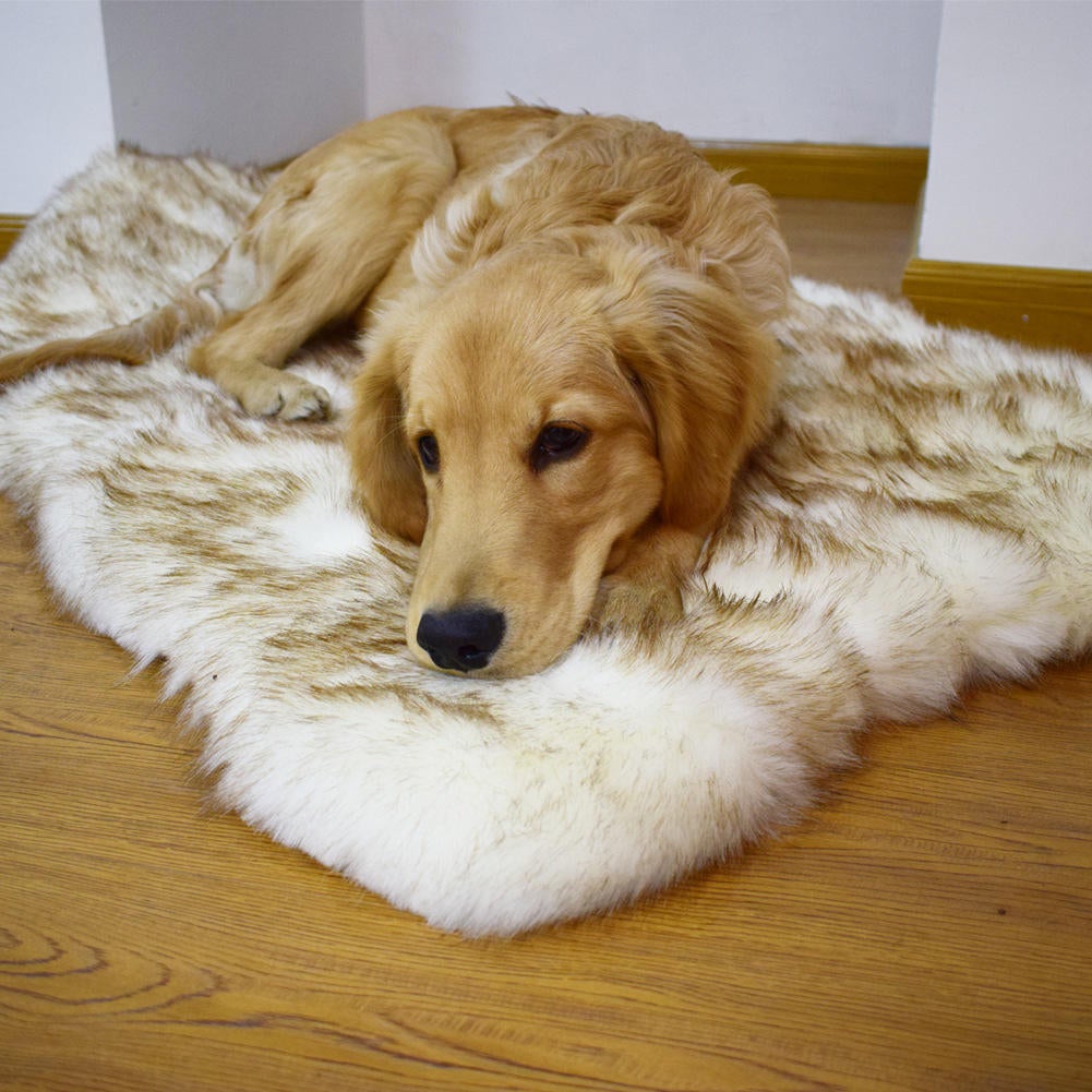 Pet Dog Bed Long Plush Soft Comfortable Fleece Pet Cushion Warm Sleeping Lounger Mat Puppy Kennel Pets Rest mats