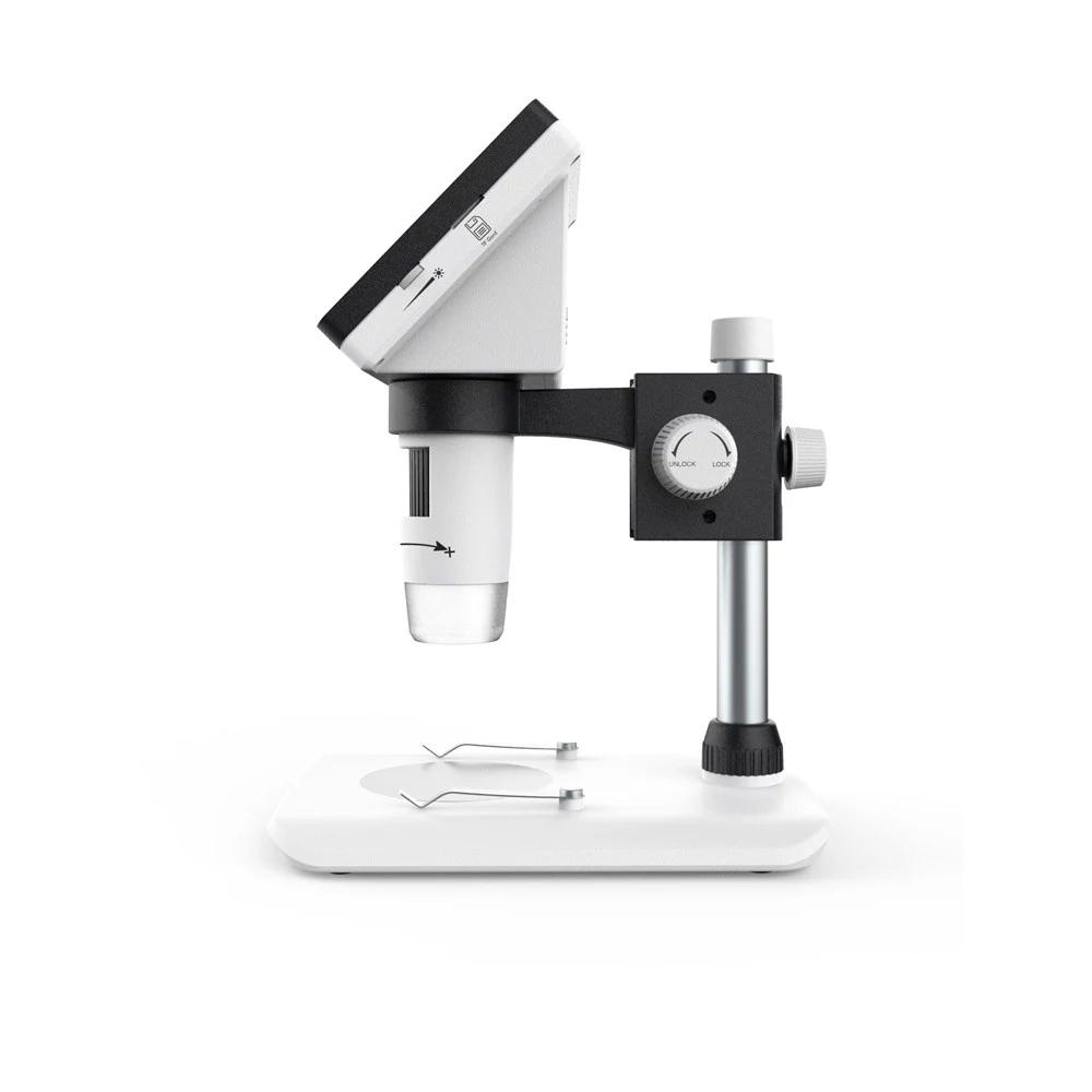 4.3 Inches HD 1080P Portable Desktop LCD Digital Microscope Support 10 Languages 8 Adjustable High Brightness LED