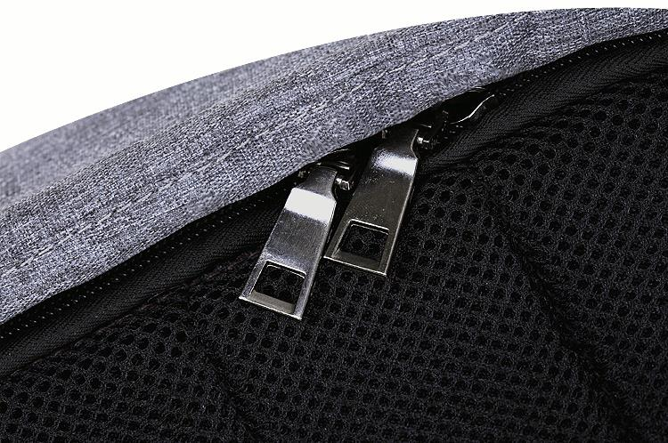 Men External USB Charging Multi-Function Sling Bag Water Repellent Anti Theft Bag for Ipad