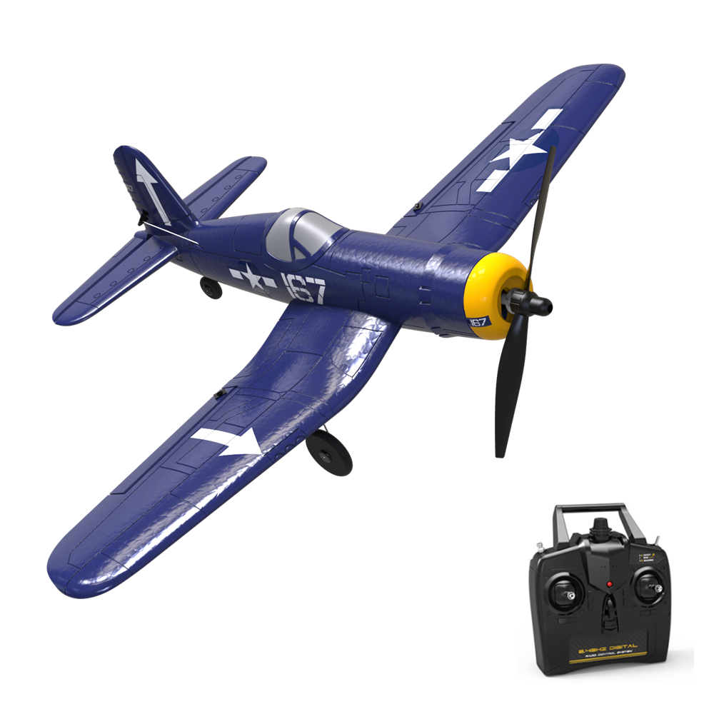 Three batteries Mini F4U EPP 400mm Wingspan 2.4G 6-Axis Gyro One Key Return Aerobatic Indoor RC Airplane Trainer Fixed Wing RTF for Beginner