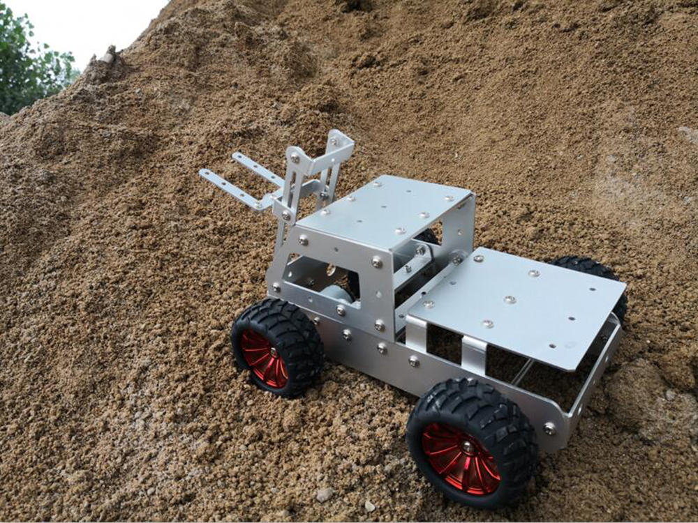 DIY Forklift Truck Car Aluminous Smart RC Robot Car Chassis Base Kit