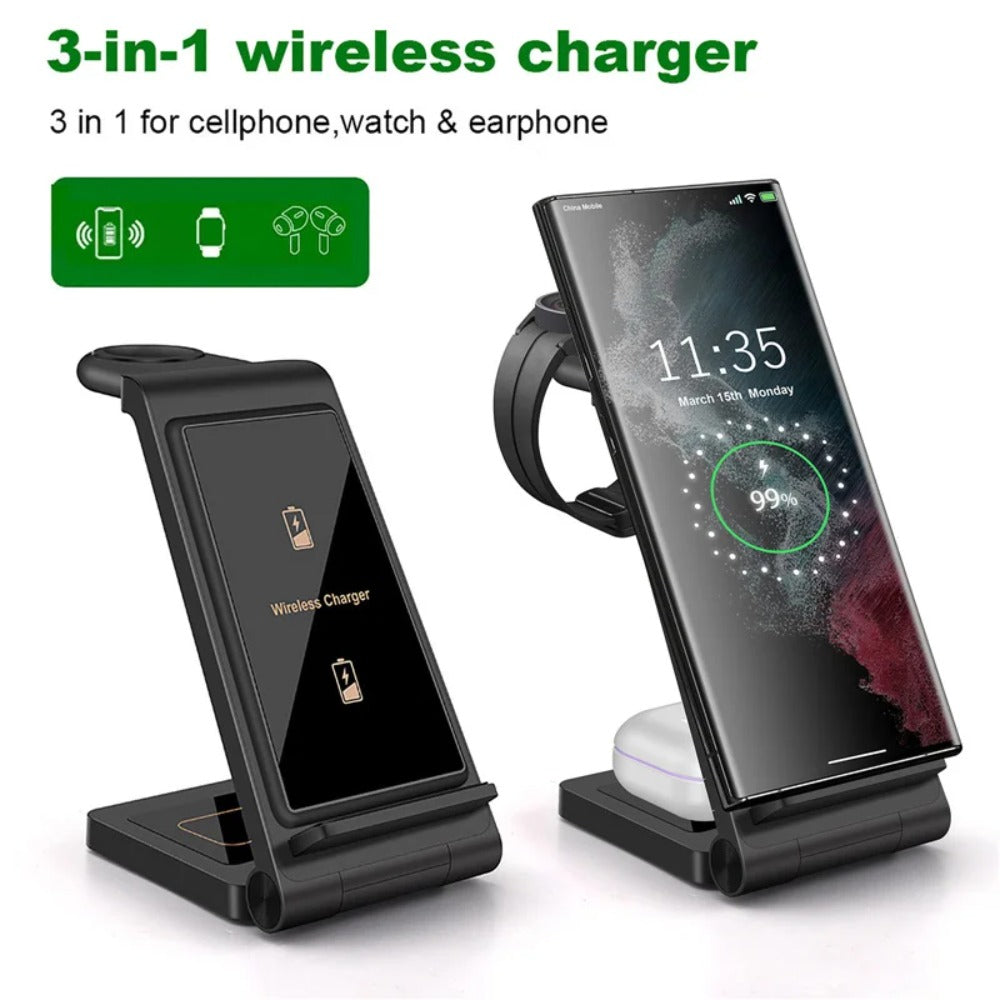 3 in 1 Wireless Charger Stand for Samsung S23 Ultra/S22/Note, Galaxy Watch, Buds