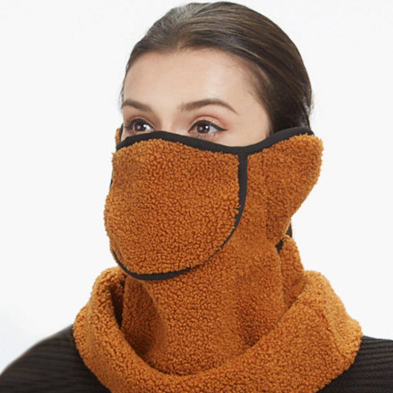 Men Women Winter Warm Cold Dustproof Face Mask Breathable Warm Ears Outdoor Cycling Ski Travel Mouth Face Mask