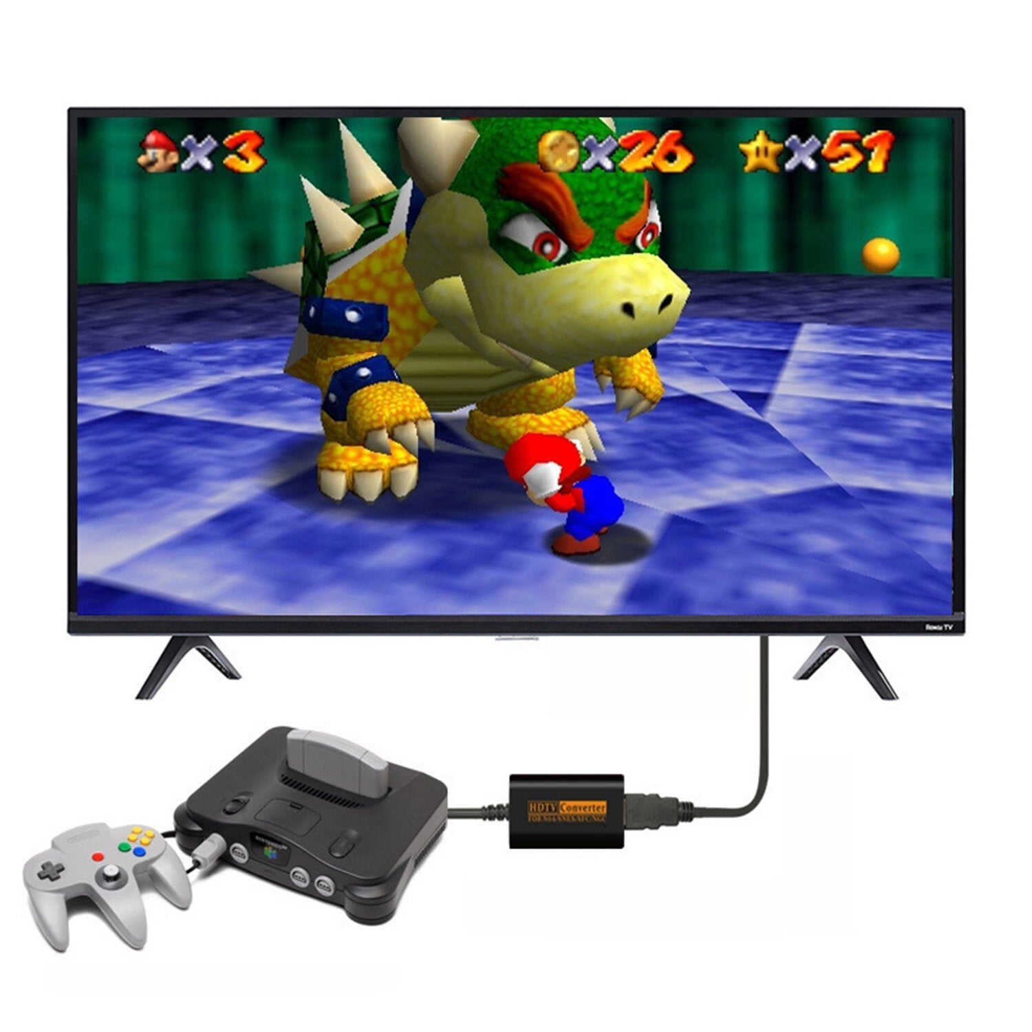 HDMI-compatible Converter Adapter for NGC/SNES/N64/SFC for Nintendo 64 for GameCube Plug And Play Full Digital Cable