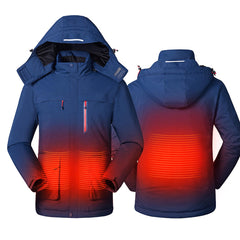 Smart USB Electric Washable Heating Coats Hoodie Jacket Winter Warm Coat