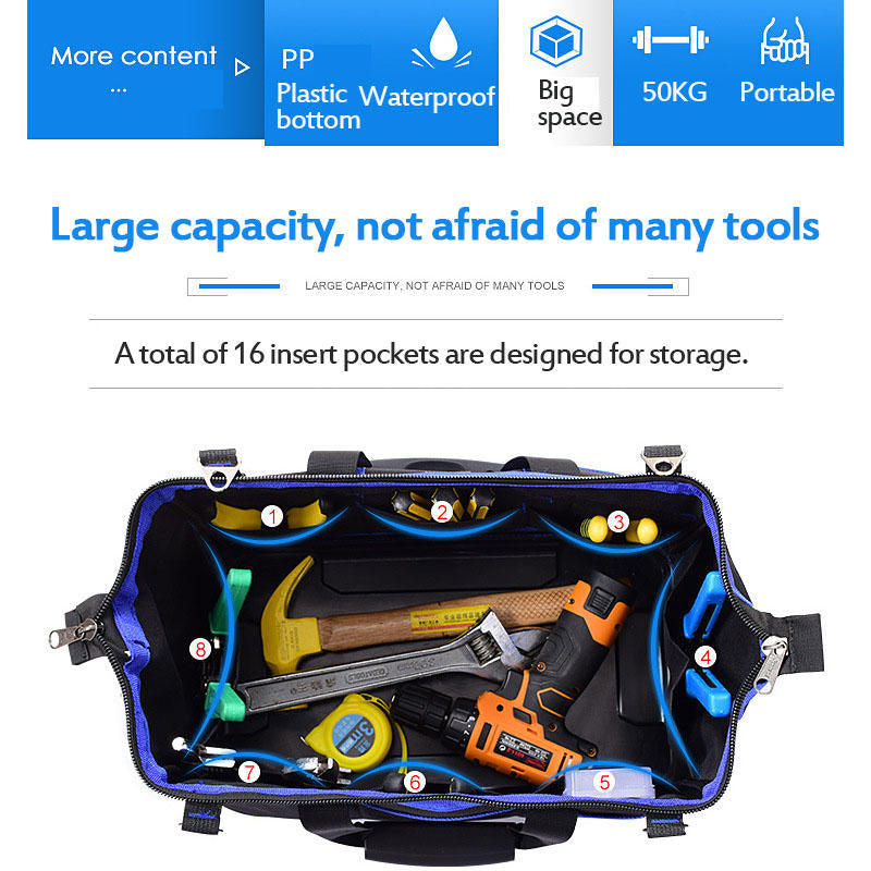 Portable Electric Tool Bag Multi-functional Maintenance Storage Bag