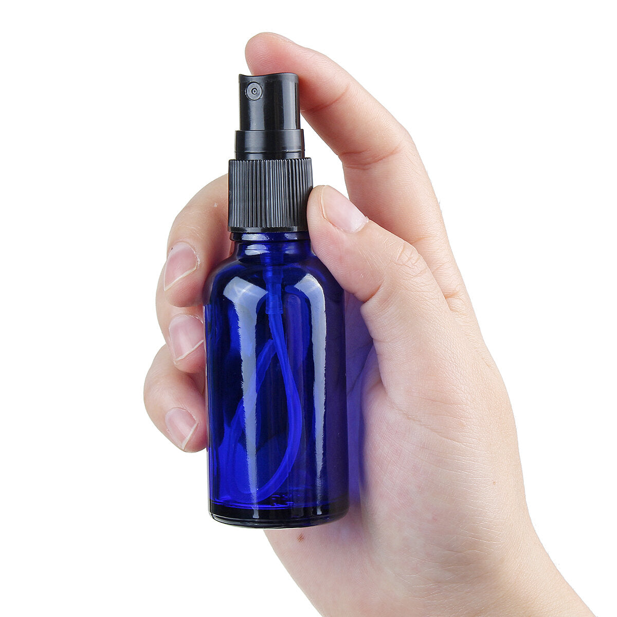 30ml/50ml/100ml Blue Glass Bottle Sprayer Portable Essential Oils Perfume Container