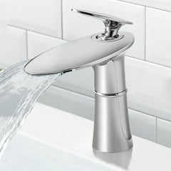 Waterfall Faucet Bathroom Basin Hot Cold Water Mixer Tap Brass Sink