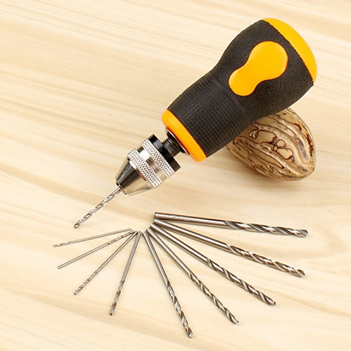 10Pcs Drill Bits Set Micro Hand Drill Mini Portable Small 0.8-3.0mm Carbon Steel Drilling Kit wood working Watch Making