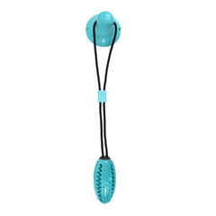 Dog Chew Toys Dog Rope Ball Pull Toy with Double Suction Cup Multi-functional Interactive Dog Tug of War Toy, Pet Aggressive Chewers with Teeth Cleaning and Food Dispensing Features