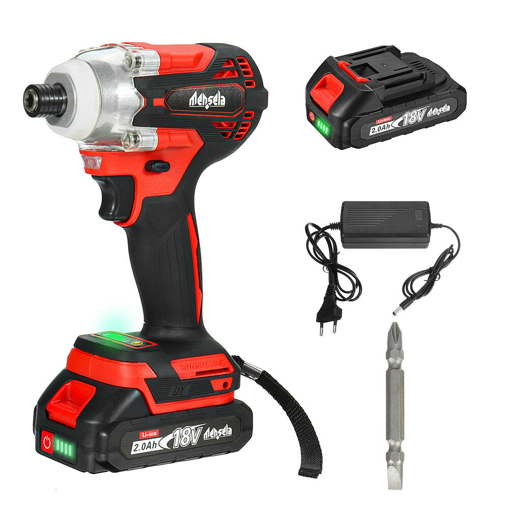 18V Brushless Impact Driver Kit Cordless Electric 1/4 inch Screwdriver