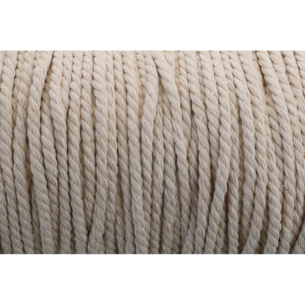 4mm Braided Cotton Rope 3 Strands Natural Braided Twisted Cotton Cord Rope Multi-functional Tools