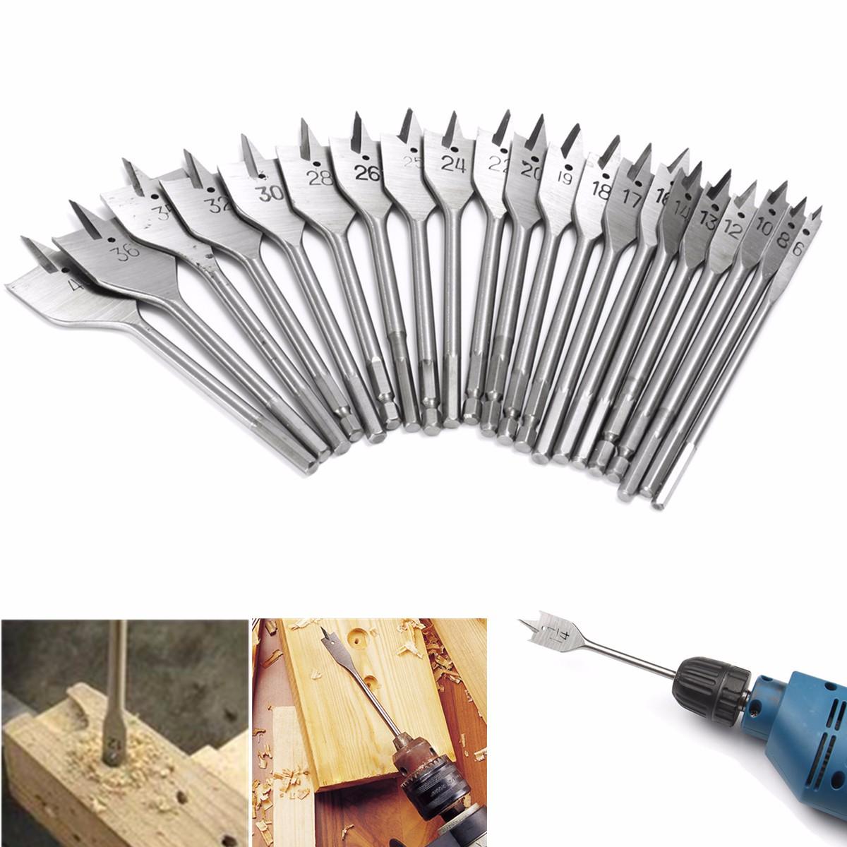 6-40mm Flat Spade Wood Drill Bit Hex Shank Working Hole Cutter