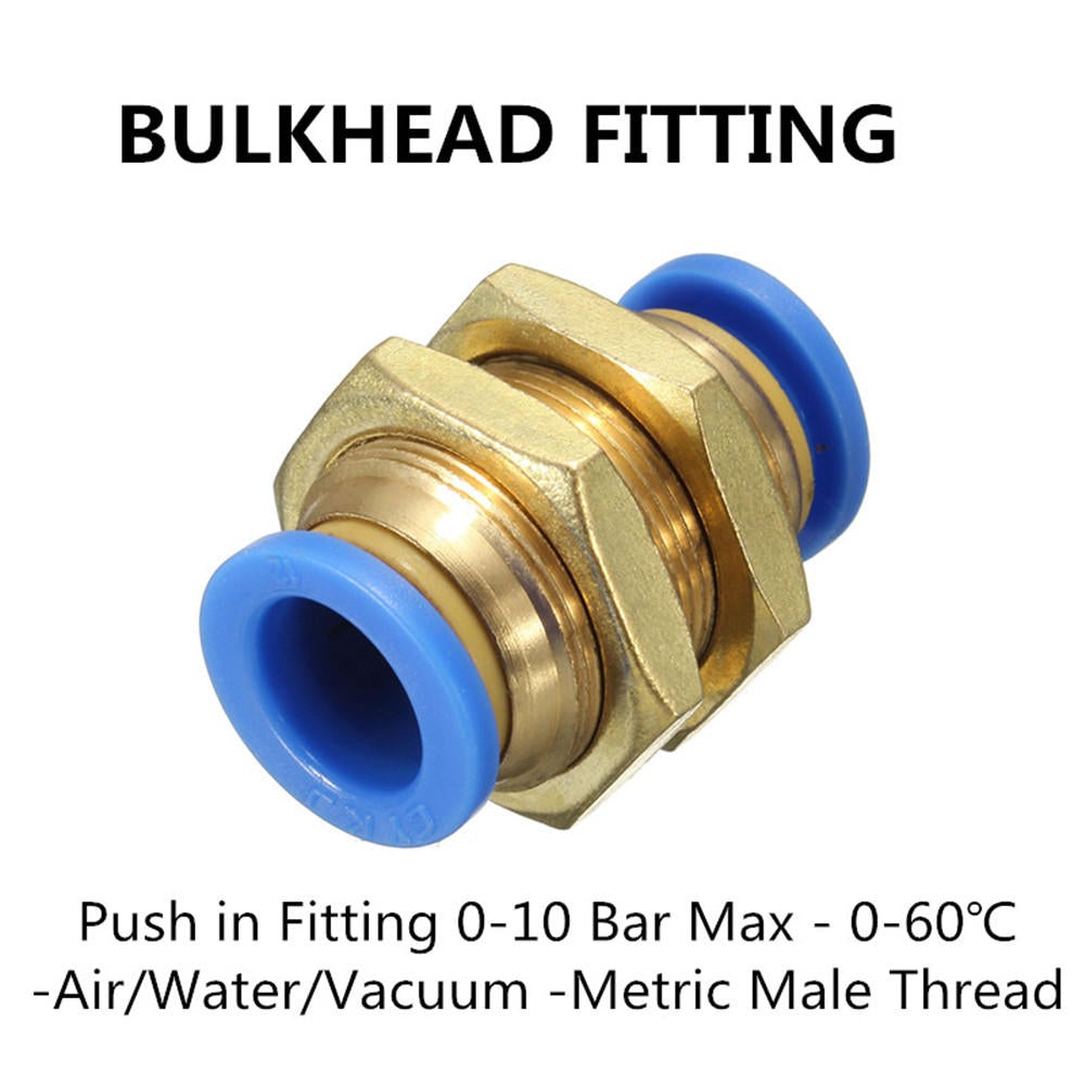 Pneumatic Connector Pneumatic Push In Fittings for Air/Water Hose and Tube All Sizes Available