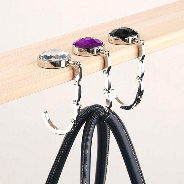 Portable Handbag Hanger Foldable Light Weight Bag Holder Multi-function Hook