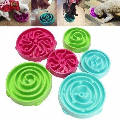 Pet Dog Cat Interactive Slow Food Bowl Healthy Anti Slip Gulp Feed Bloat