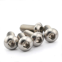 50Pcs M6 Carbon Steel Hex Socket Button Head Screw Bolts 10-20mm