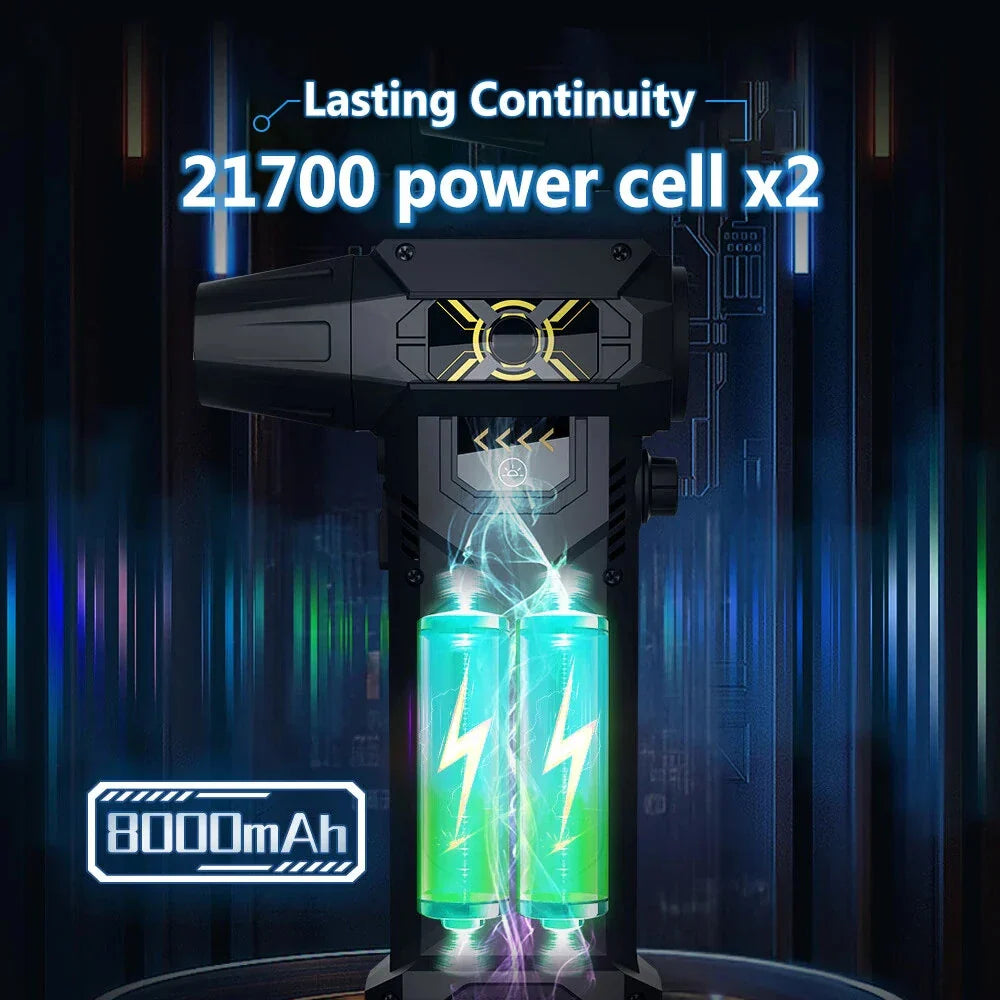 8000mAh 130000 RPM Powerful Turbo Fan Dust Blower Violent Turbo Fan High Speed Electric Dust Collector Blizzard High Speed Brushless